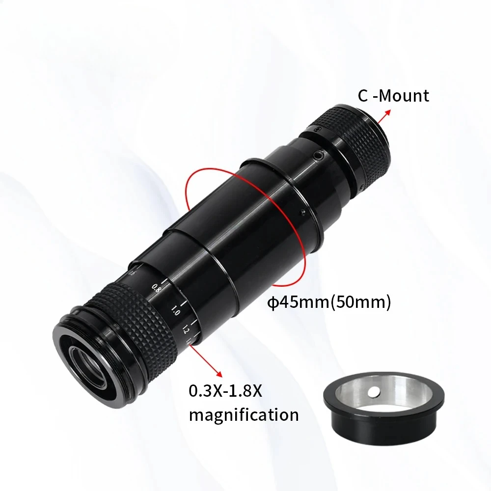 HAYEAR Industry عدسة بصرية عالية العمق للرؤية صورة واضحة 0.3X-1.8X HY-D180X #2