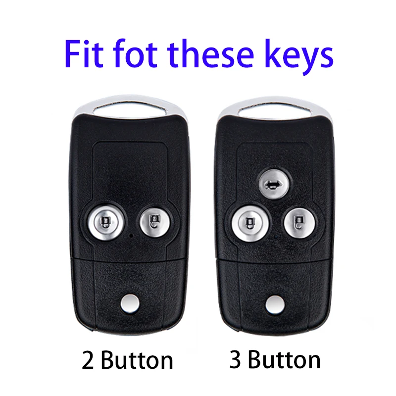 2/3 Buttons New TPU Flip Car Remote Key Shell Fob Fit for Honda Acura Civic Accord Jazz CRV HRV CRZ Key Case Keychain Protected