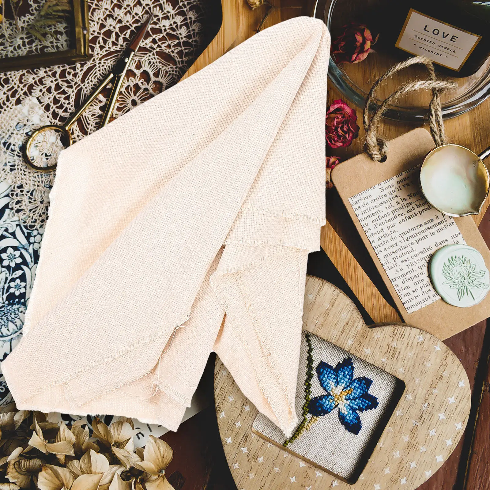 

1Pcs Fine Workmanship Embroidery Cloth Safe Sturdy Fabric for DIY Embroidery Making Needlework Stitching Handmade Craft