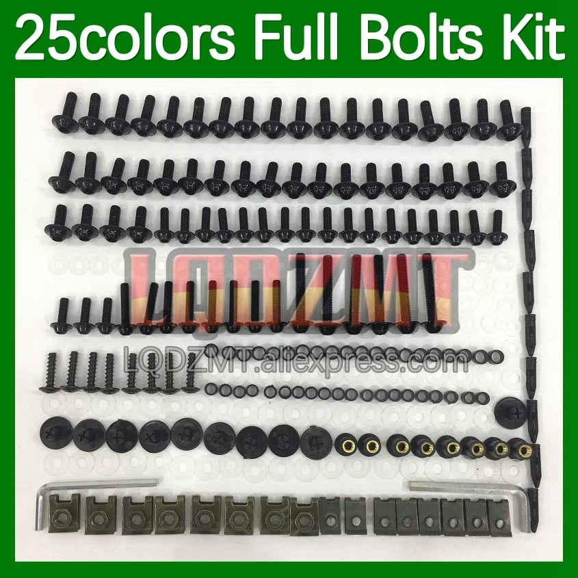 268pcs Body Bolt Full Screws Kit For YAMAHA FZR 400R FZR 400 FZR400 R RR FZR400R 92 93 94 1992 1993 1994 Fairing Bolts screw Nut