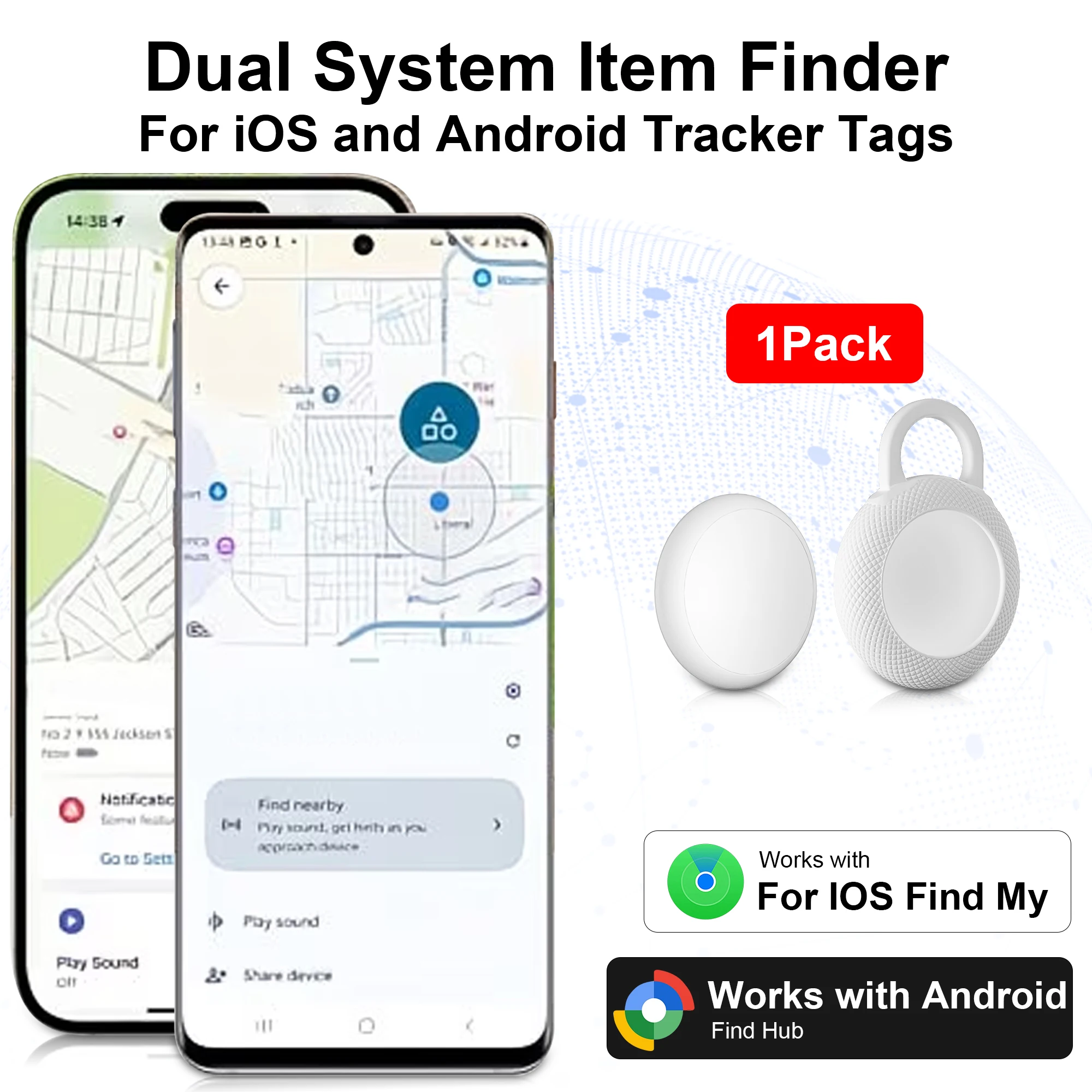 

AirTags Bluetooth Trackers: Smart Tags supporting both iOS "Find My" and Android "Find Hub"—a dual-system item-tracking devic