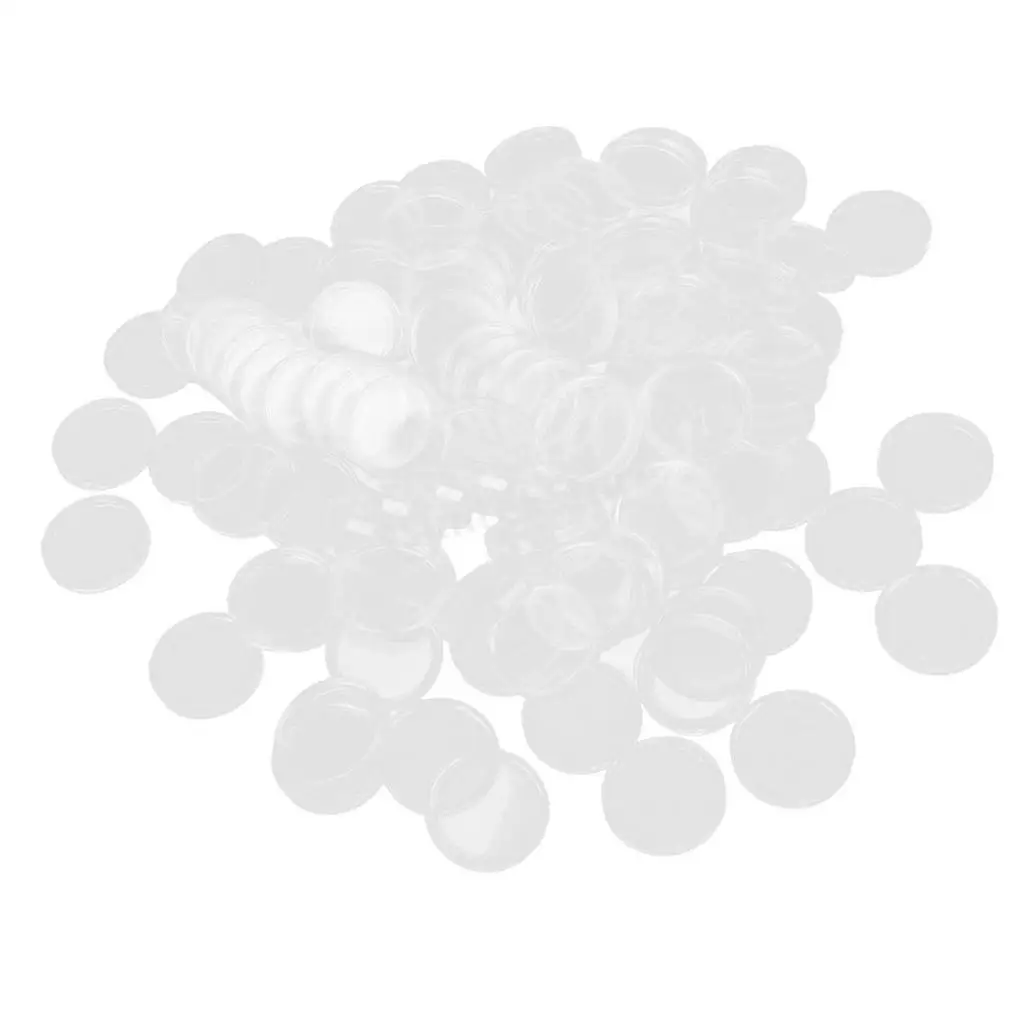 Coin Containers Plastic Round Capsules Protective Holder Box Storage Case for Collectors Coins