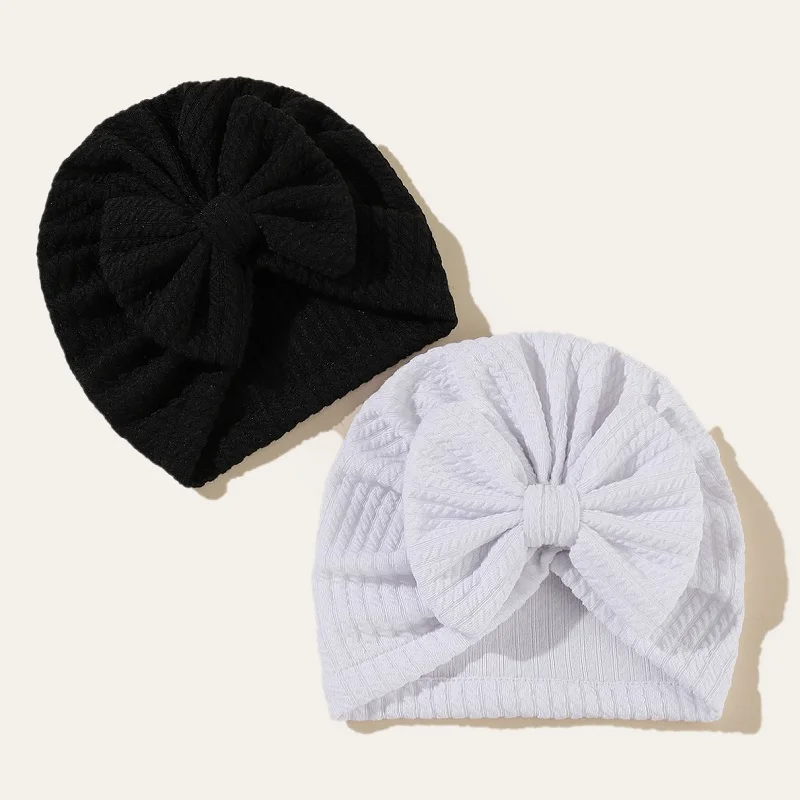 8pcs/pack Children Baby Hat Kids Bowknot Cap Newborn Girls photography Props Spring Autumn Modis Beanie Turban Infant Props