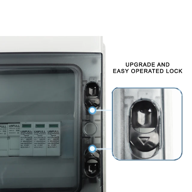 USFULL Gabinete de panel solar Caja combinadora impermeable solar PV DC 12 cuerdas 1000VDC 200A