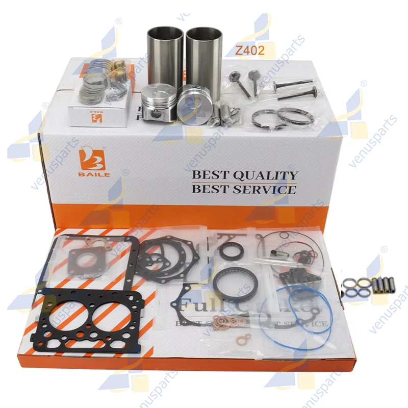 

For Kubota Z402 Overhaul Rebuild Kit Piston Ring Cylinder Liner Full Gasket Set Engine Parts 15281-21110 64*2HK+1.5+3mm