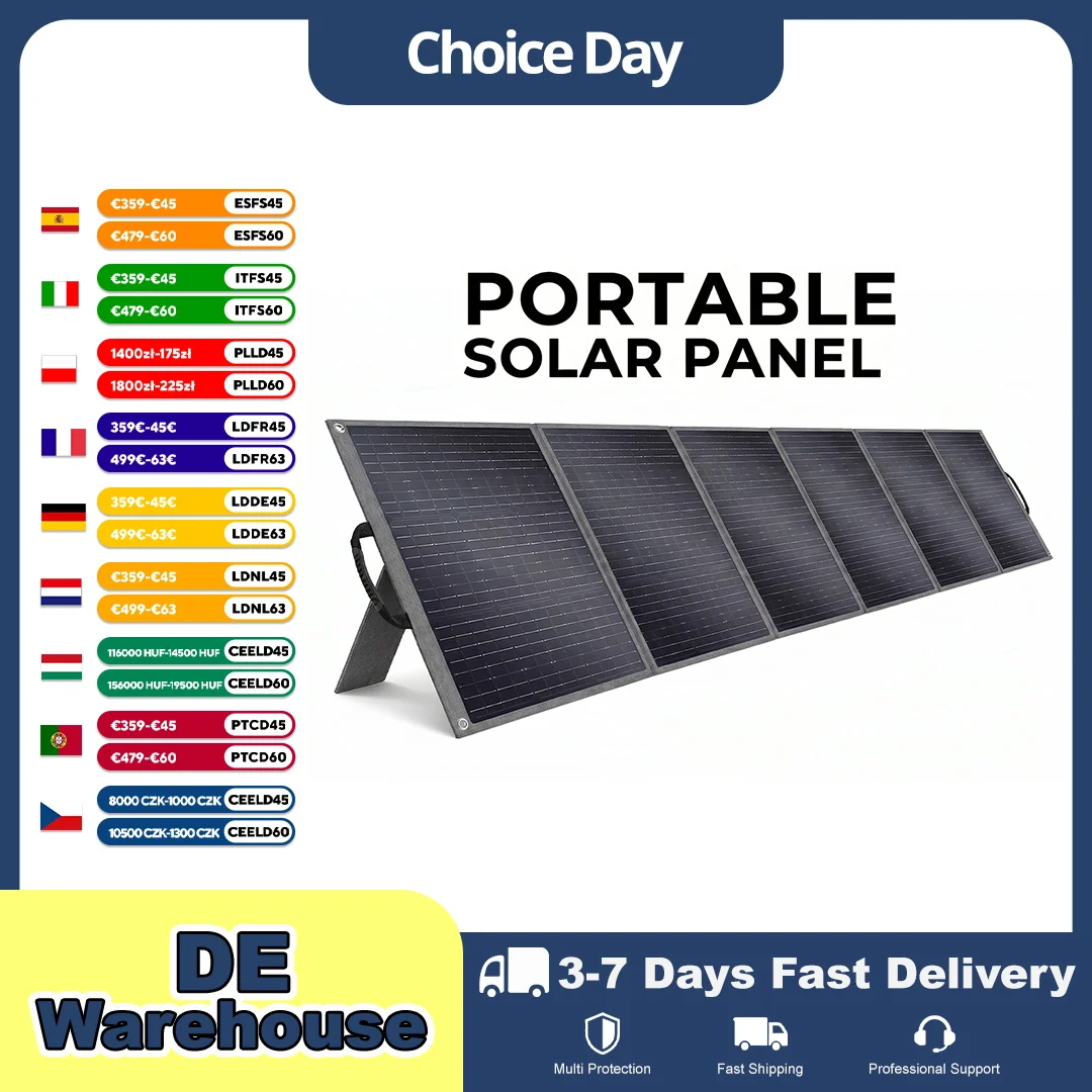 400W Tragbares Solarpanel mit 25% Wirkungsgrad für Wohnmobile, Boote und Outdoor-Stromversorgung