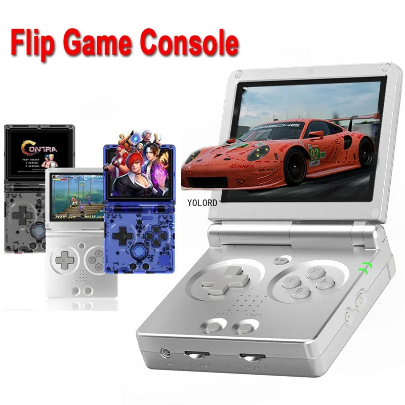

Handheld Quad Core Flip Retro Game Console 3.5'' IPS Screen Mini HDMI Output WiFi Bluetooth Linux Video Console Player Gifts