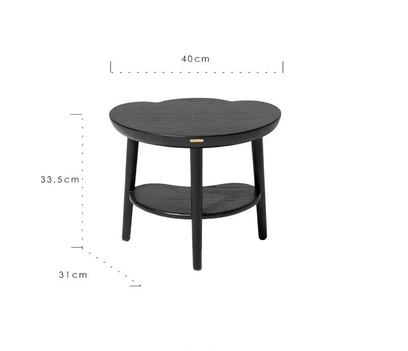 Small ingot edge, all solid wood bay window tea table, new Chinese style stool