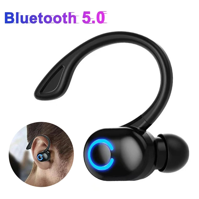 Portable Wireless Bluetooth Earphone Single Ear In-ear Headphones W6 Sport Running Cellphones Gamer Headphones Microphone W6