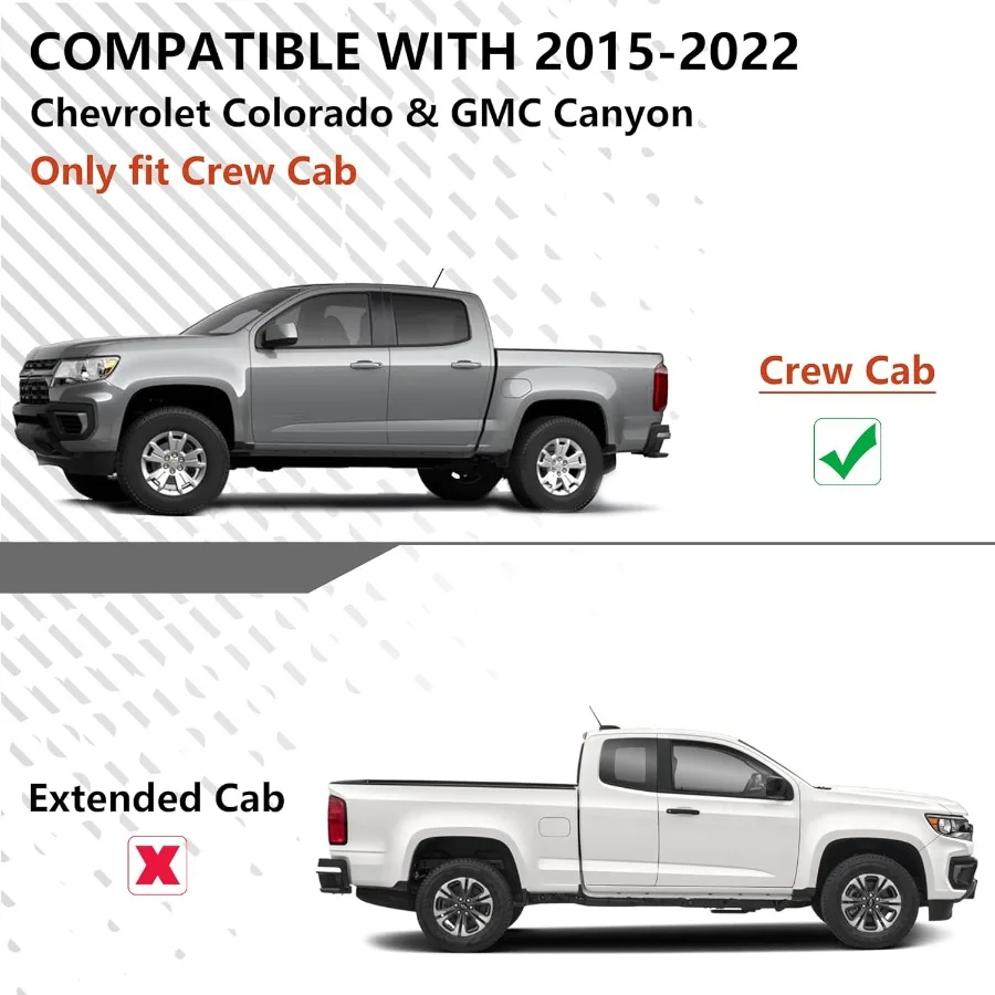 AllWeather TPE بطانات أرضية مناسبة مخصصة لـ 20152022 تشيفي كولورادو وجي إم سي كانيون كابينة بطانة شحن شديدة التحمل مع جانب عميق