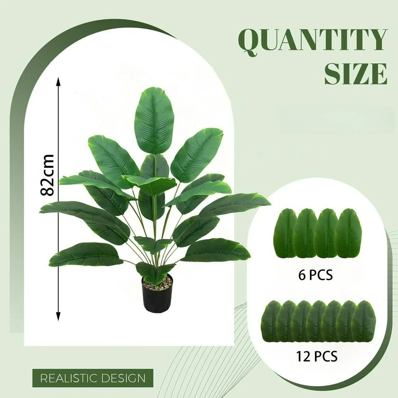 Arbres banane artificiels avec 48 feuilles tropicales réalistes, pour jardins, mariages, maisons, bu