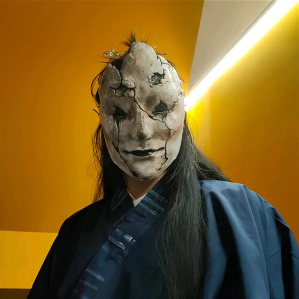 Mi Dao Ren Mask Black Myth Wukong Game Cosplay Dress Up Props Halloween Party Scary Stone Mask Haunted House Lateksowa maska na twarz