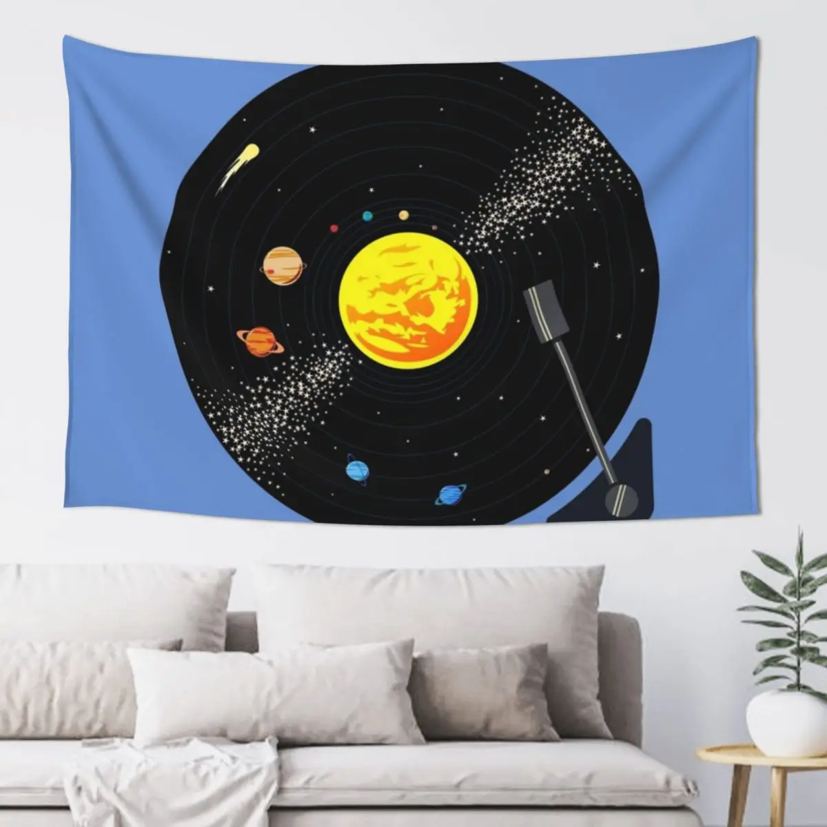 

Solar System Vinyl Record Tapestry Wall Tapestries Cute Room Decor Bedroom Decor Aesthetic Art Mural Tapestry