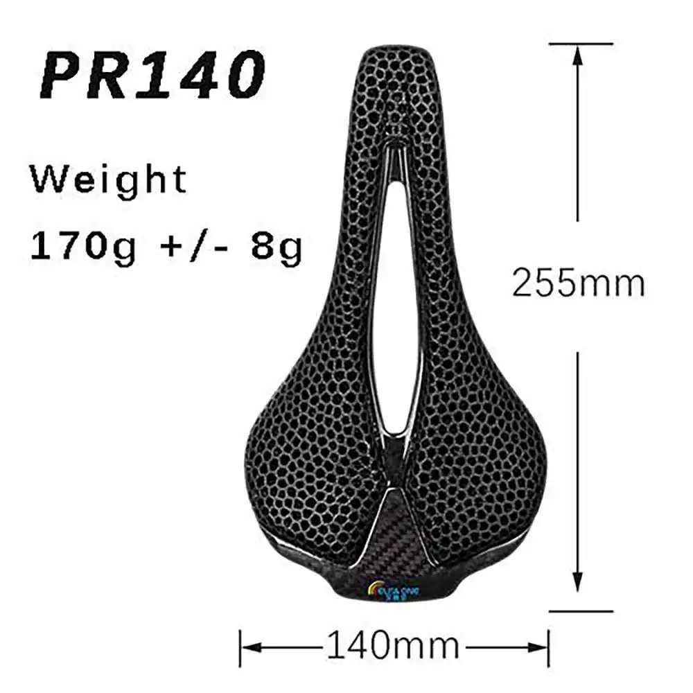 elitaone Carbon 3D Printed Bicycle Saddle 255x140/248x145mm Light Road MTB Mountain Racing Bike Seat Cushion Cycling Seating Acc