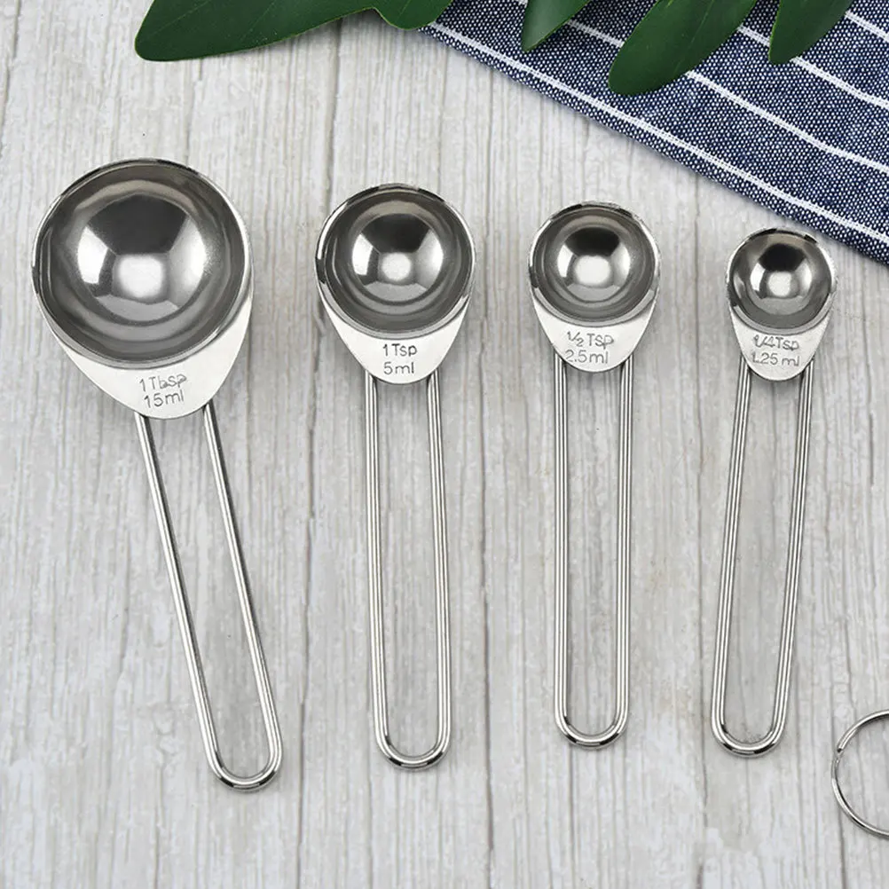 

8pcs Stainless Measuring Spoons Set Kitchen Tools For Baking Cooking Liquid Dry Ingredients Household Scoops Premium Scale