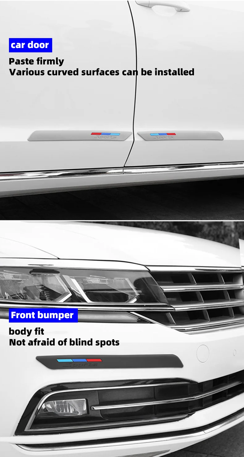 2/4/8 Stück Auto-Tür-Antikollisionsstreifen für Vorder- und Heckstoßstangen, Kratzfeste Aufkleber, Radkästen-Antikollisionsvorrichtung, Universal – Detail 10