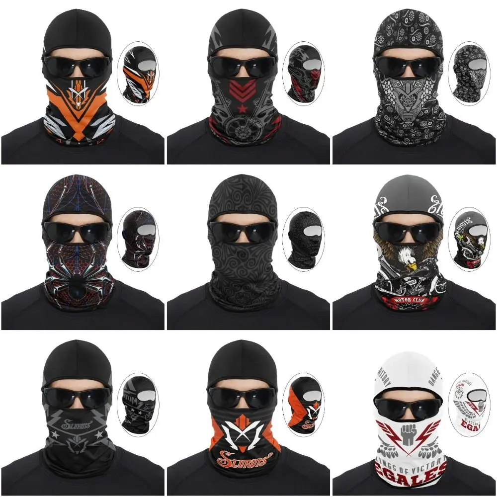 Funny Ape Mouth Skull Motorcycle Balaclava Lightweight Portable Cycling Full Face Mask Sun Protection Windproof Riding Headwear