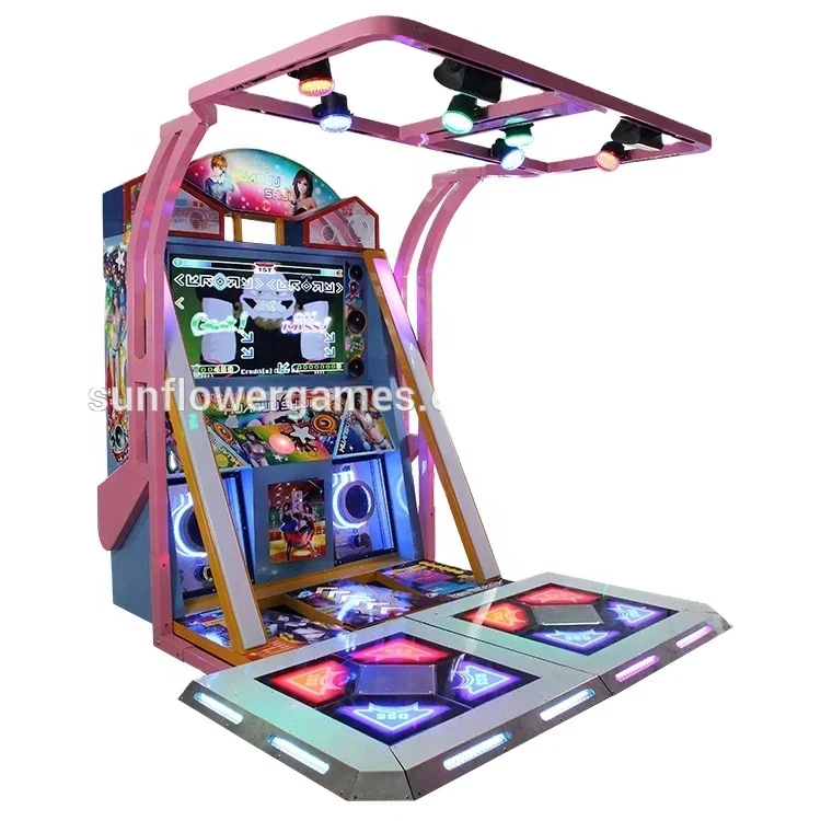 Arcade Amusement  Coin Operated Games Music Machine Pump It Up  Dance Racing Machine for 2 Players