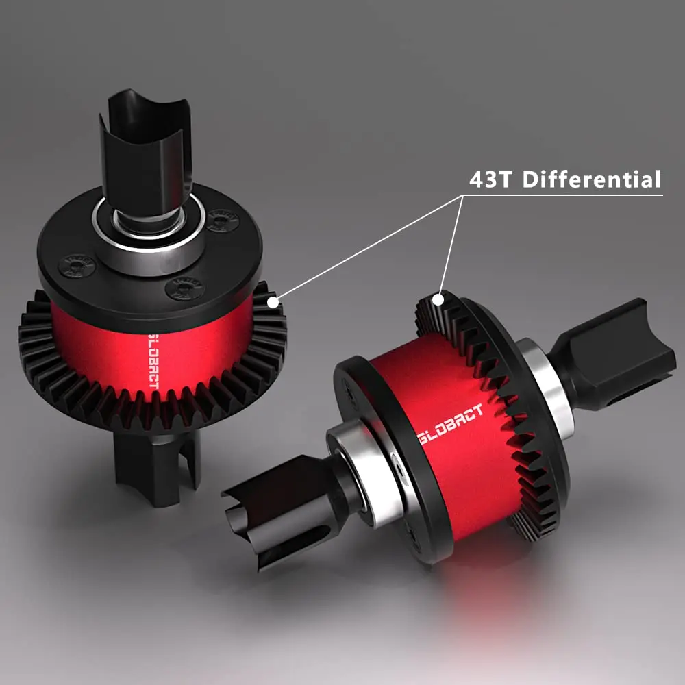 GLOBACT Steel 43T Differential Active F/R Input Gear for Arrma 1/7 Felony Limitless Infraction Fireteam Series Upgrades Parts