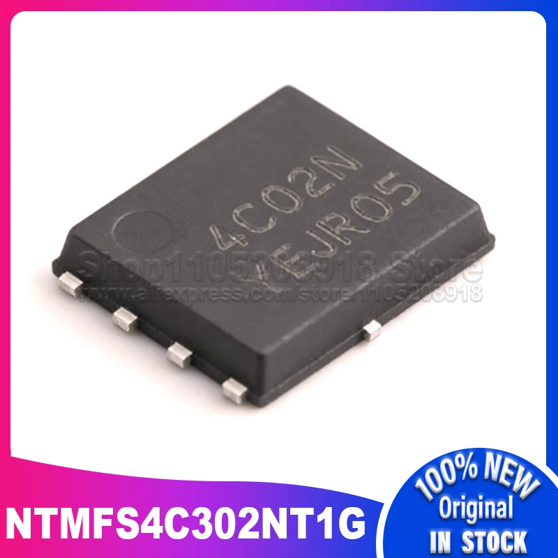 

10PCS/LOT NTMFS4C302NT1G NTMFS4C302 4C302 marking 4C02N DFN-8 30V/230A MOS 100% New Spot stock