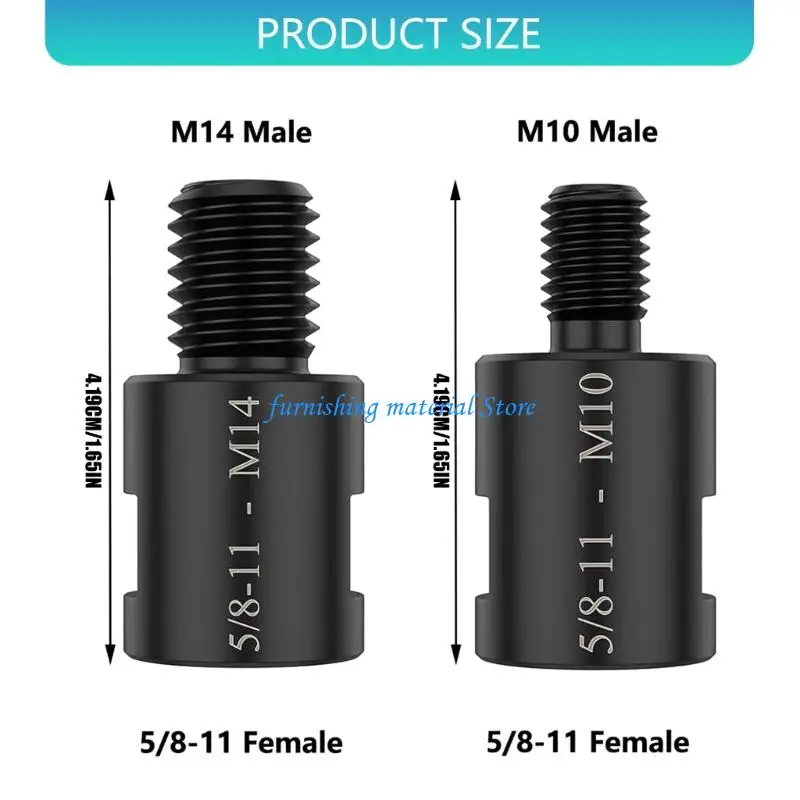Y5GD Pack of 4 Steel Thread Adapters Converts to M 10 M 14 Male for Grinders
