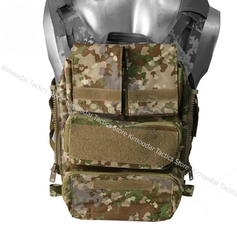 

AllTerrain German Spotted Flecktarn Camouflage Tactical Backboard Bag JPC2.0 AVS Zipper Backplate Pack Battlefield Accessory Bag
