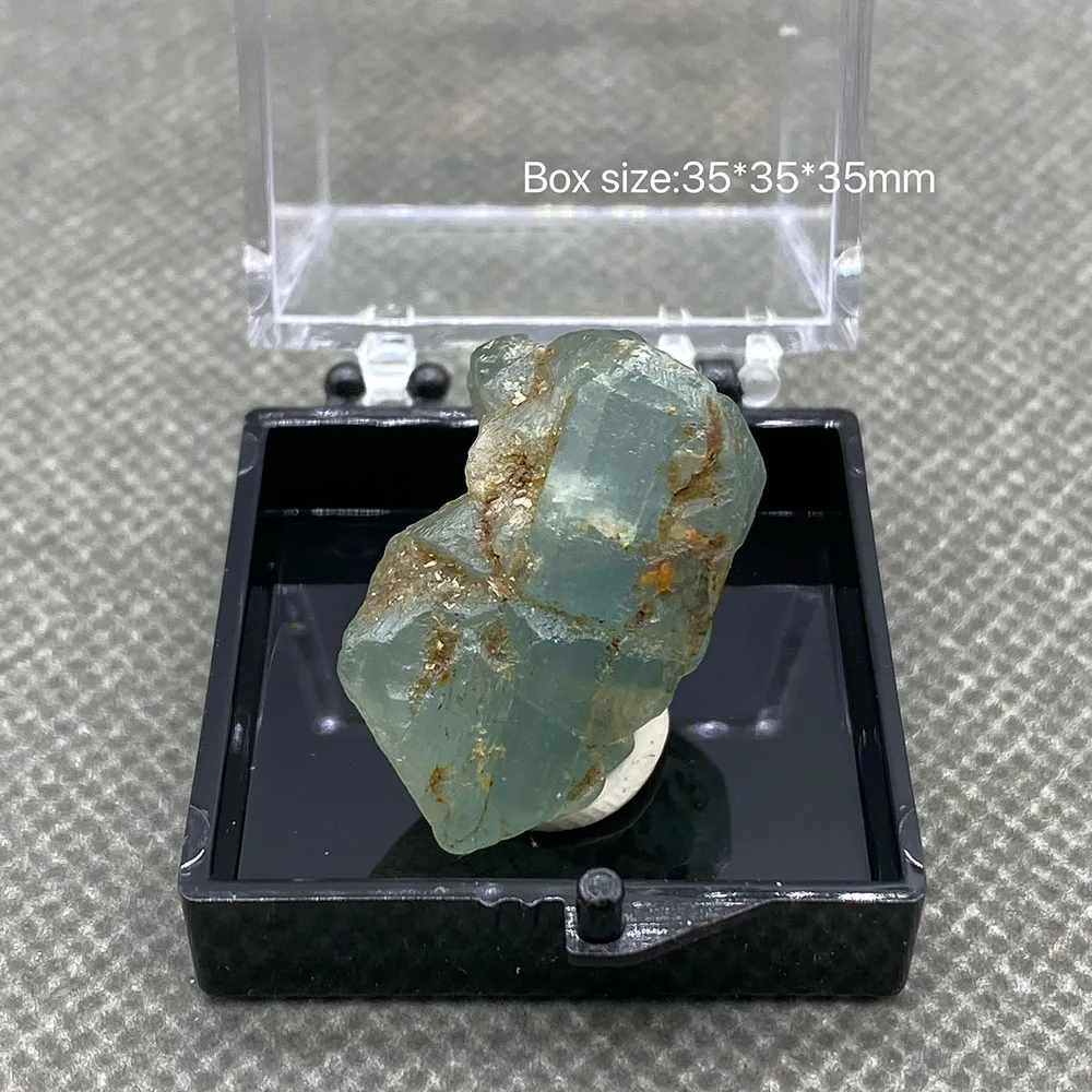 

100% Natural Namibian Aquamarine Rough Gemstone Crystal+ box size 3.5cm