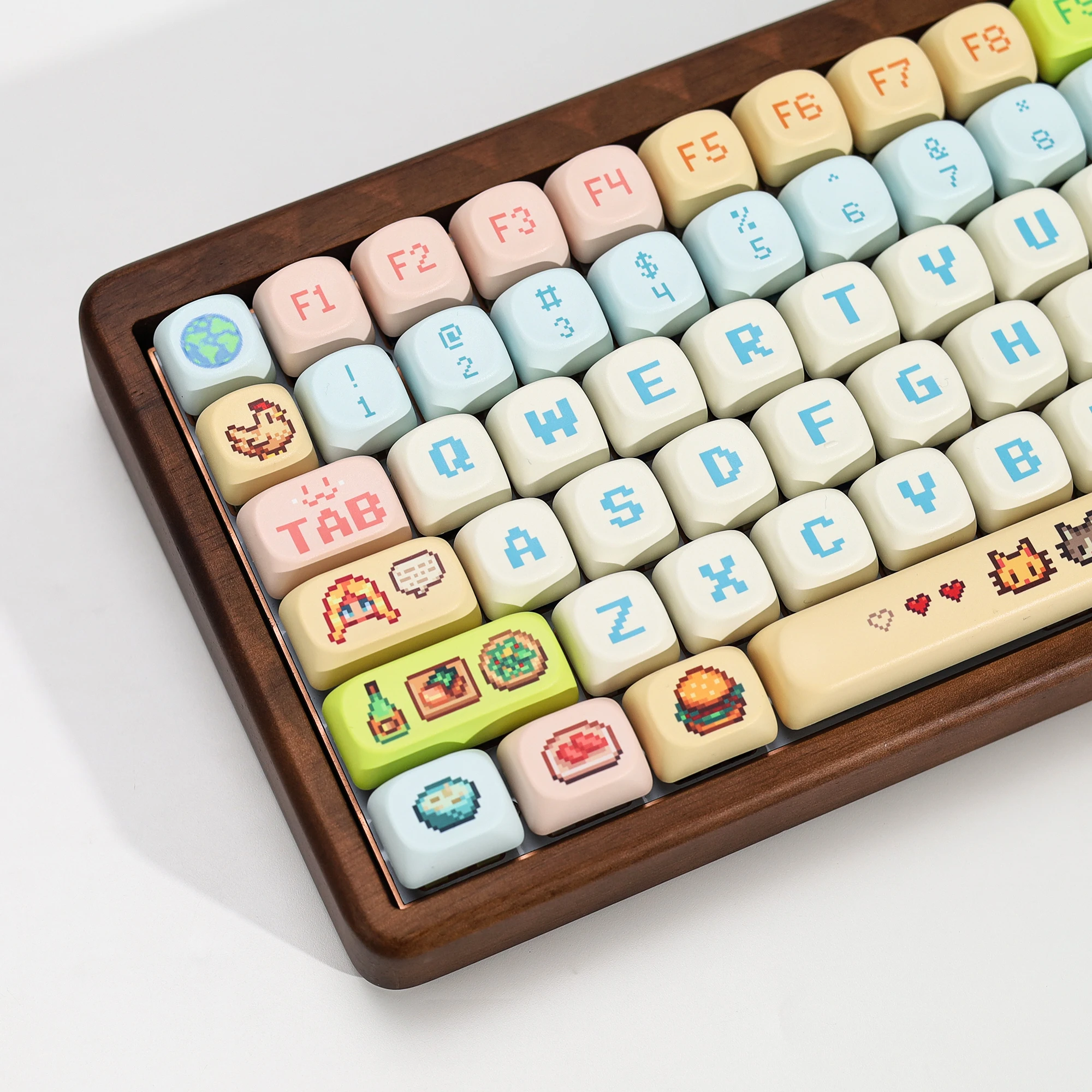 KBDiy Stardew Valley Themen-Keycaps Niedliche Anime Retro PBT KOA MOA Profil Alice ISO Tastenkappen Maßanfertigung für 60% Gamer Mechanische Tastatur – Detail 16