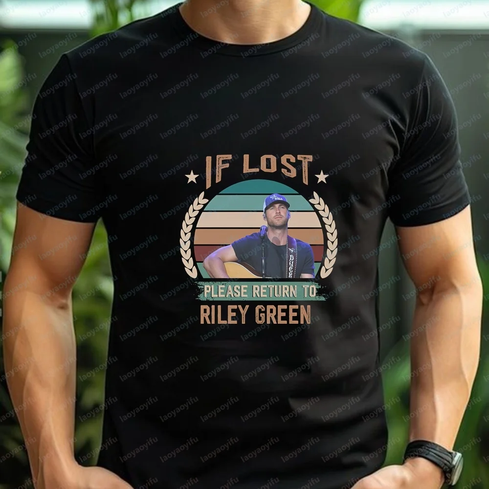 Retro Riley Green Cowboy As It Gets 2026 Tour Concert Summer Short-Sleeved Men's and Women's Universal Shirt Comfortable T-Shirt