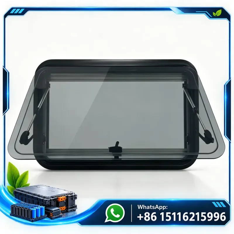 700*400mm Factory Price MayGood Radius Corner Flat Window with Black High Quality Powder Coated Aluminum Frame for RVs