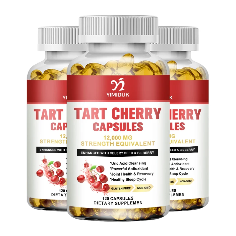 

Капсулы Tart Cherry для очистки мочевой кислоты, снятия подагры, поддерживающих суставов, здоровья мышц