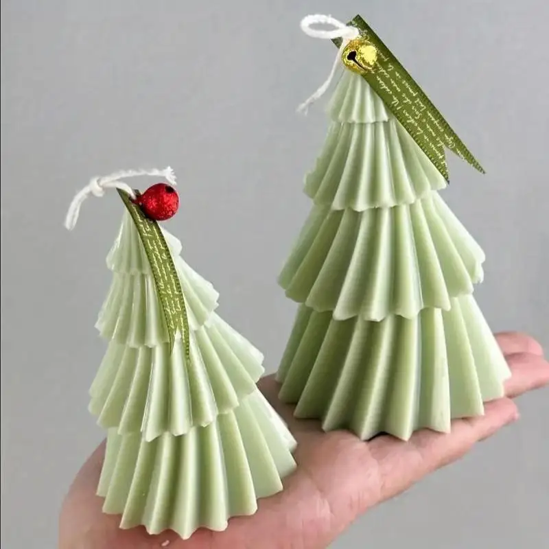 1 Stück Weihnachtsbaum-Kerzenform aus Silikon, DIY Weihnachtskerzen-Bastelset, Handgemachte Seife, Gips, Harz, Backzubehör, Weihnachtsgeschenk – Detail 5
