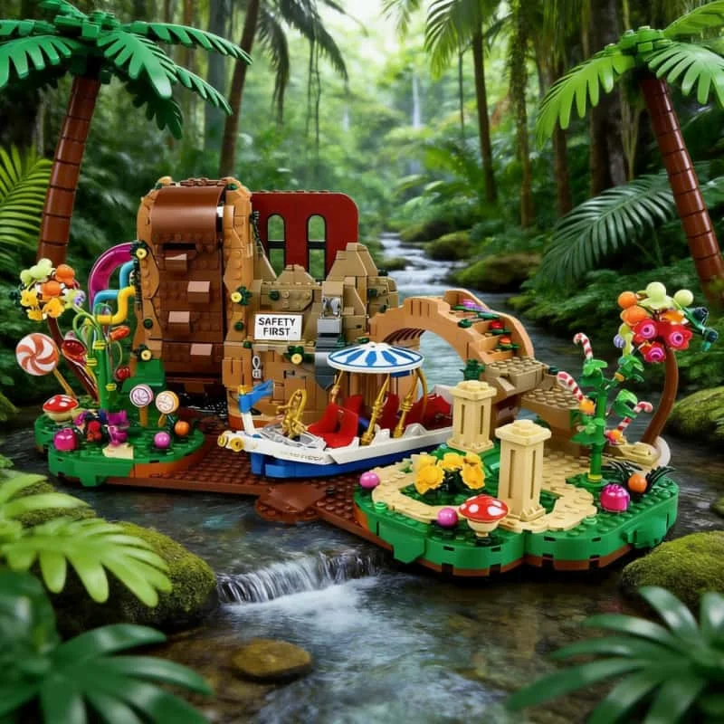 Set Clásico de Bloques de Construcción de Fábrica de Chocolate 2025, Bloques de Construcción Creativos con Vista a la Calle, Herramienta de Ensamblaje, Regalo de Juguete para el Día de Navidad