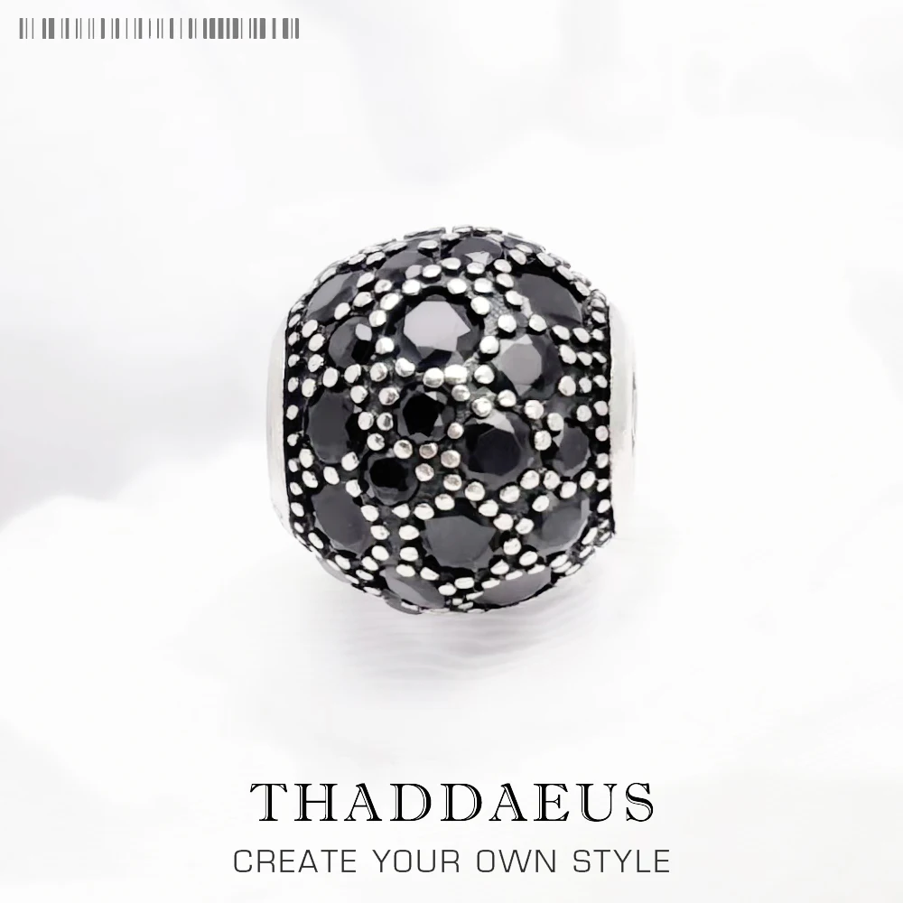 

Бусины черные раздавленные, 925 пробы серебряные шармы для кармы европейские ювелирные аксессуары