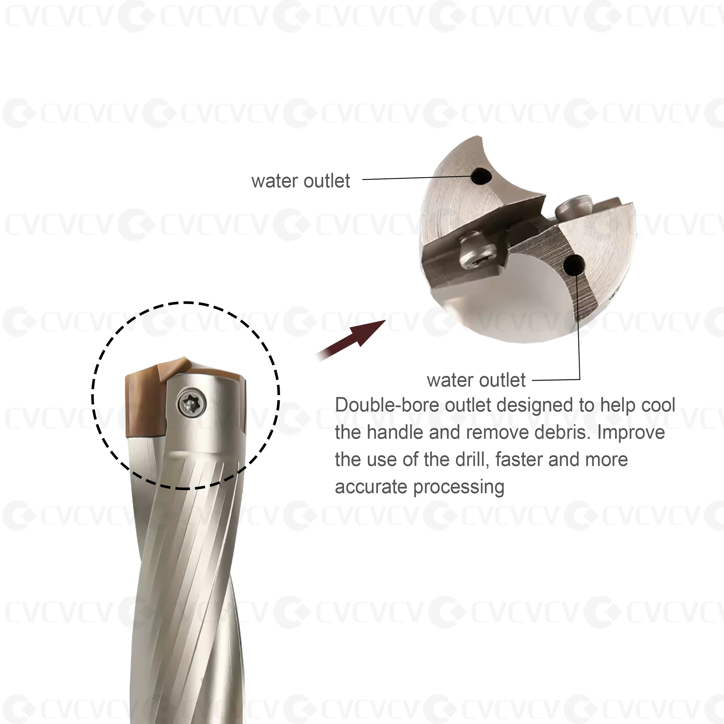 Imagem -04 - Cnc Deep Hole Brocas Titular Jcd Crown Drill Rod Usado para Hcd Spade Série Pólo Alta Velocidade Perfuração Violenta 3d 5d 8d pc