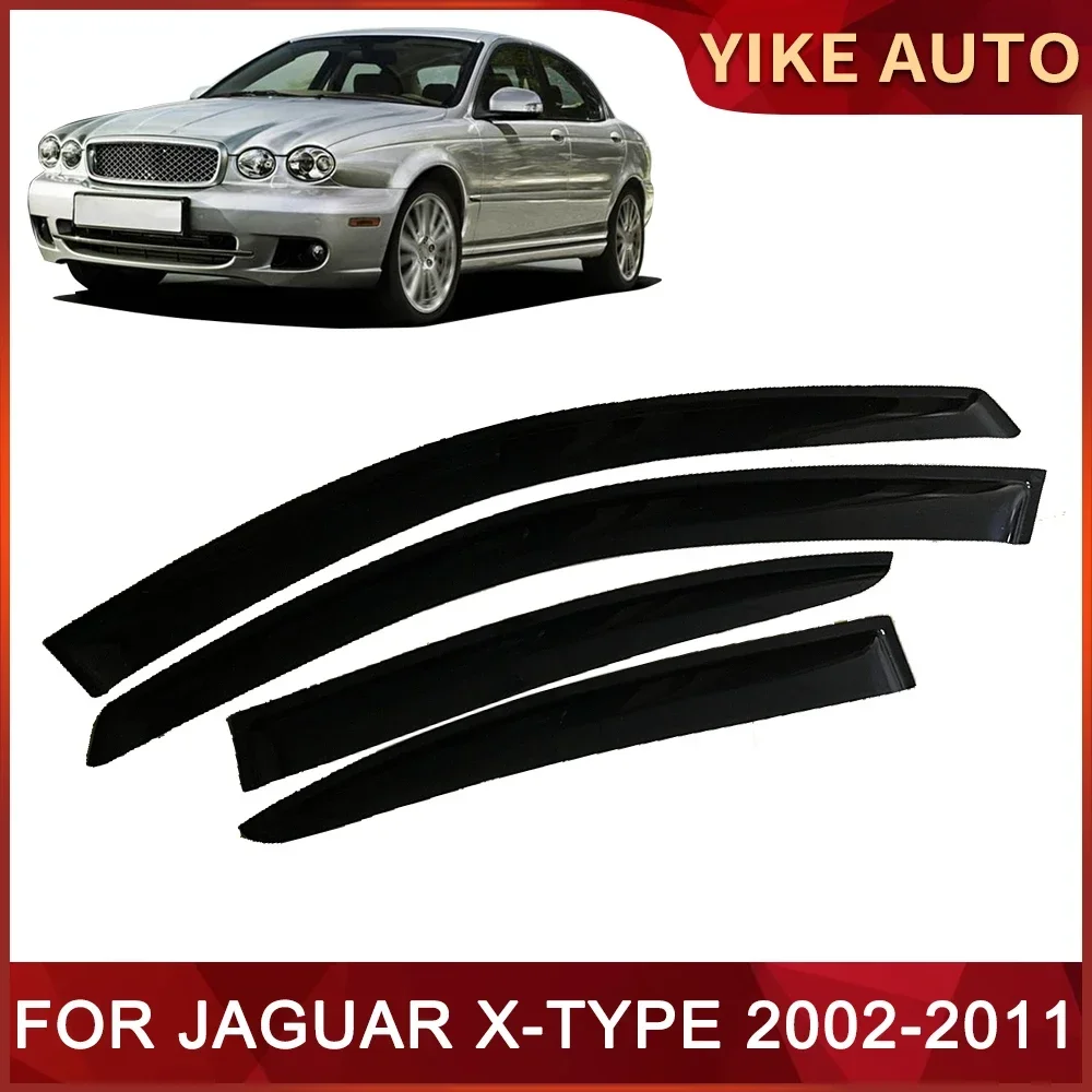 

Оконный козырек для JAGUAR X-TYPE 2002-2011, Погодоустойчивый дверной козырек, защита от ветра, солнца, дождя, боковые окна, ветровые дефлекторы, автозапчасти