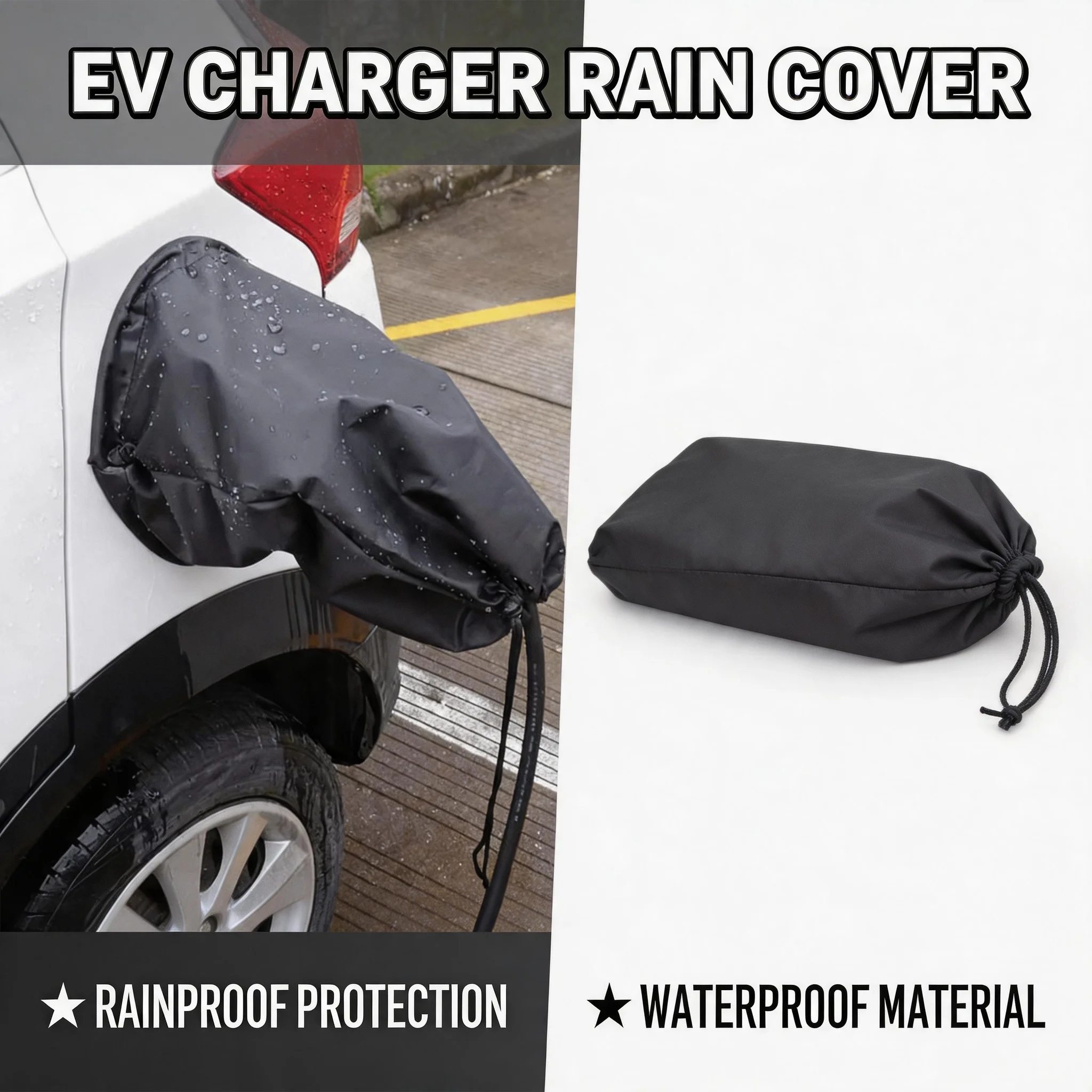 Outdoor Charger Port Rain Cover Durable Oxford Cloth Charging Gun Protective Sleeve Dustproof Waterproof Cover Protector for Use