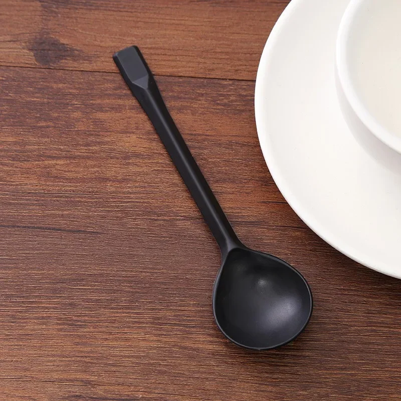 30/60/100pcs Individually Wrapped Plastic Spoons Thickened Disposable Packaged Spoons Take Away Utensils For Party Restaurant