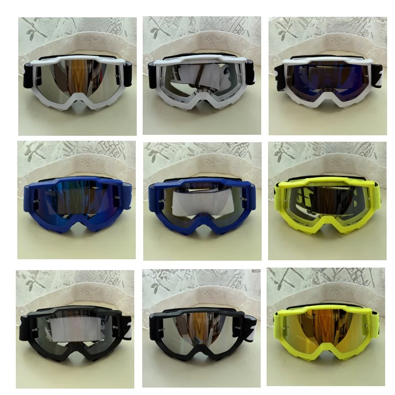 Outdoor Utility Sports Goggles Adjustable Fit Windshield Eyeglass for Ski Riding Desert Trekking Cross Country Sport
