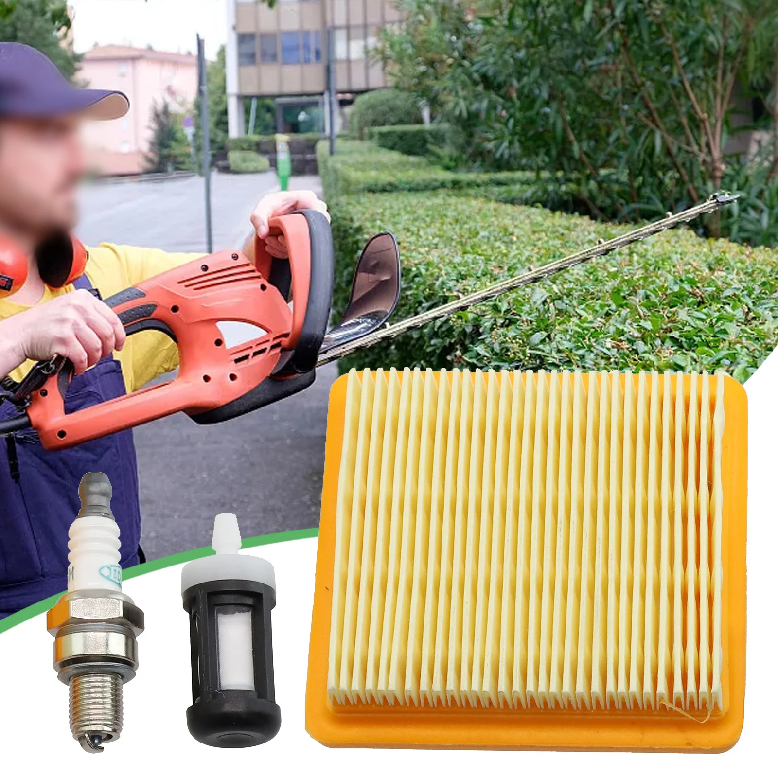 Fuel Filter Air Filter HT102 HT103 KM91 KM111 Lawn Mower Replacement Trimmer Yard Brush Cutter FC91 FS96 FC111