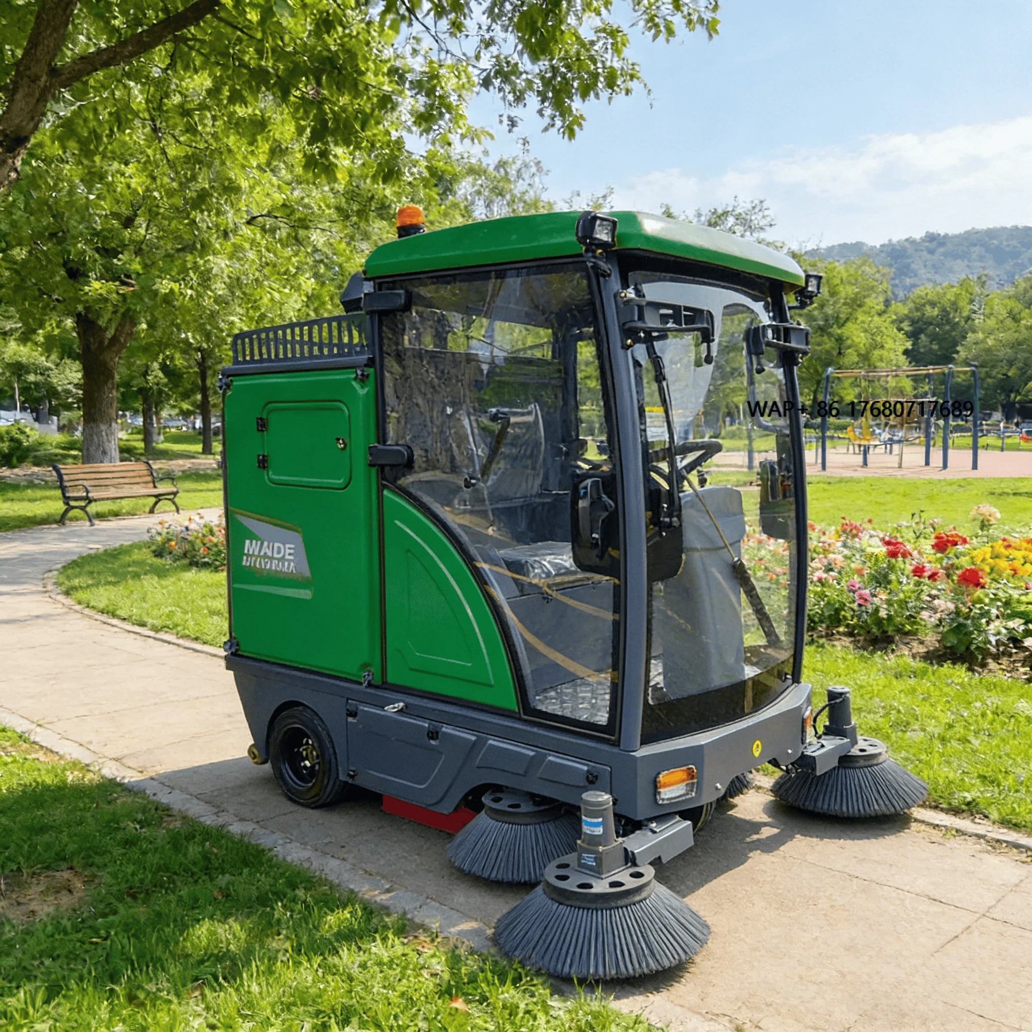 

Electric Ride-On High Pressure Brush Industrial Road Floor Sweeper Vacuum Street Cleaner with Core Battery & Motor New Condition