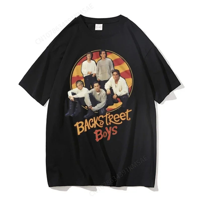 Limited Backstreet Boys Print Tshirt Pop Music Boy Band Bsb Group T-shirts Men Casual Oversized T Shirts Male Vintage Streetwear