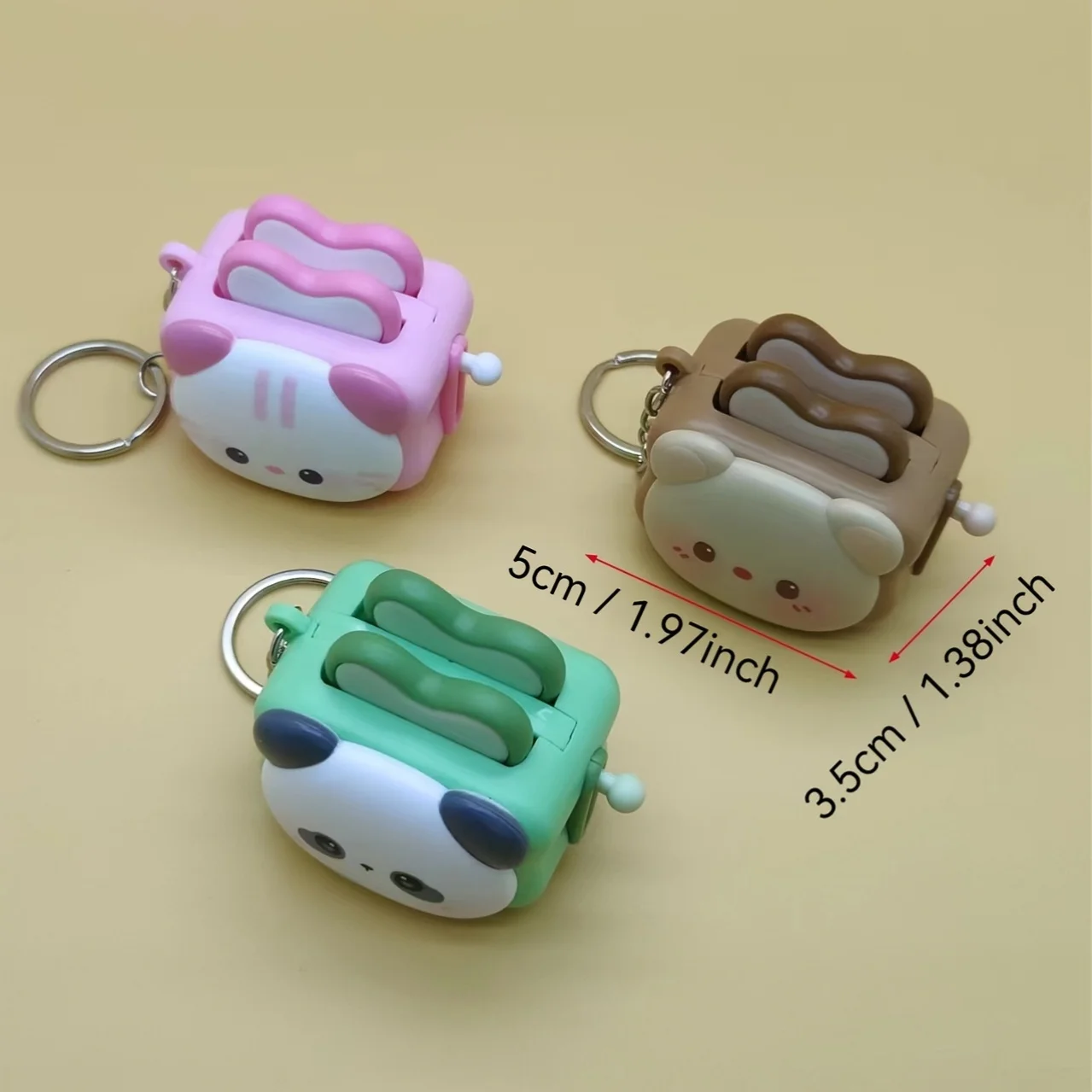 New Cute Cartoon Keychain, Multiple Colors Are Available, Press And Rebound Interesting Keychain, Suitable for Birthday Gifts