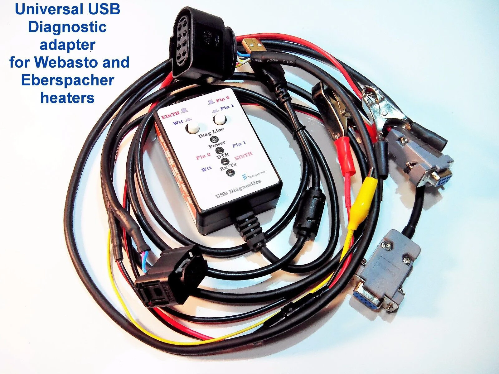 

USB diagnostic adapter for Webasto Thermo Test and Eberspacher edith