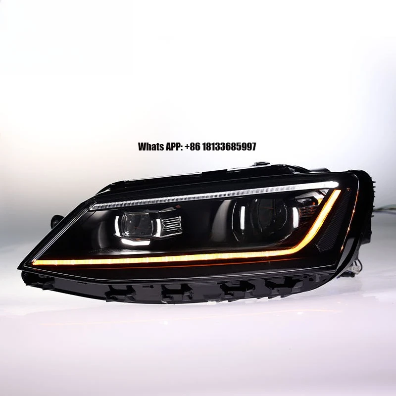 

JUSHUN Modified LED Headlights Assembly for Sagitar/Jetta MK6 2012-2018 Car Lamp Turn Signal