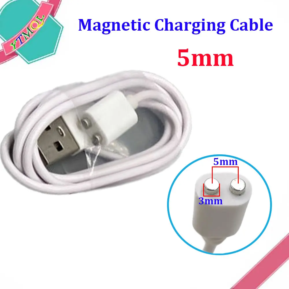 Magnetic Charging Cable 2pin center spacing 5mm 6/7/8/9/10mm Magnet Suctio USB Power charger for Beauty instrument Smart device