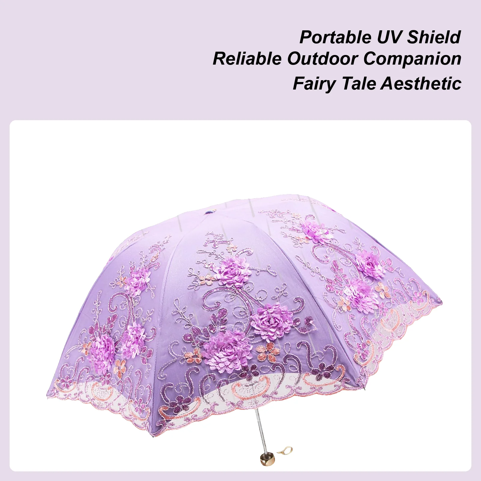 

Rain Umbrellas Windproof Vintage Foldable Lace Parasol Umbrellas For Rain For Outdoor Park Beach Picnic Travel Walking Climbing