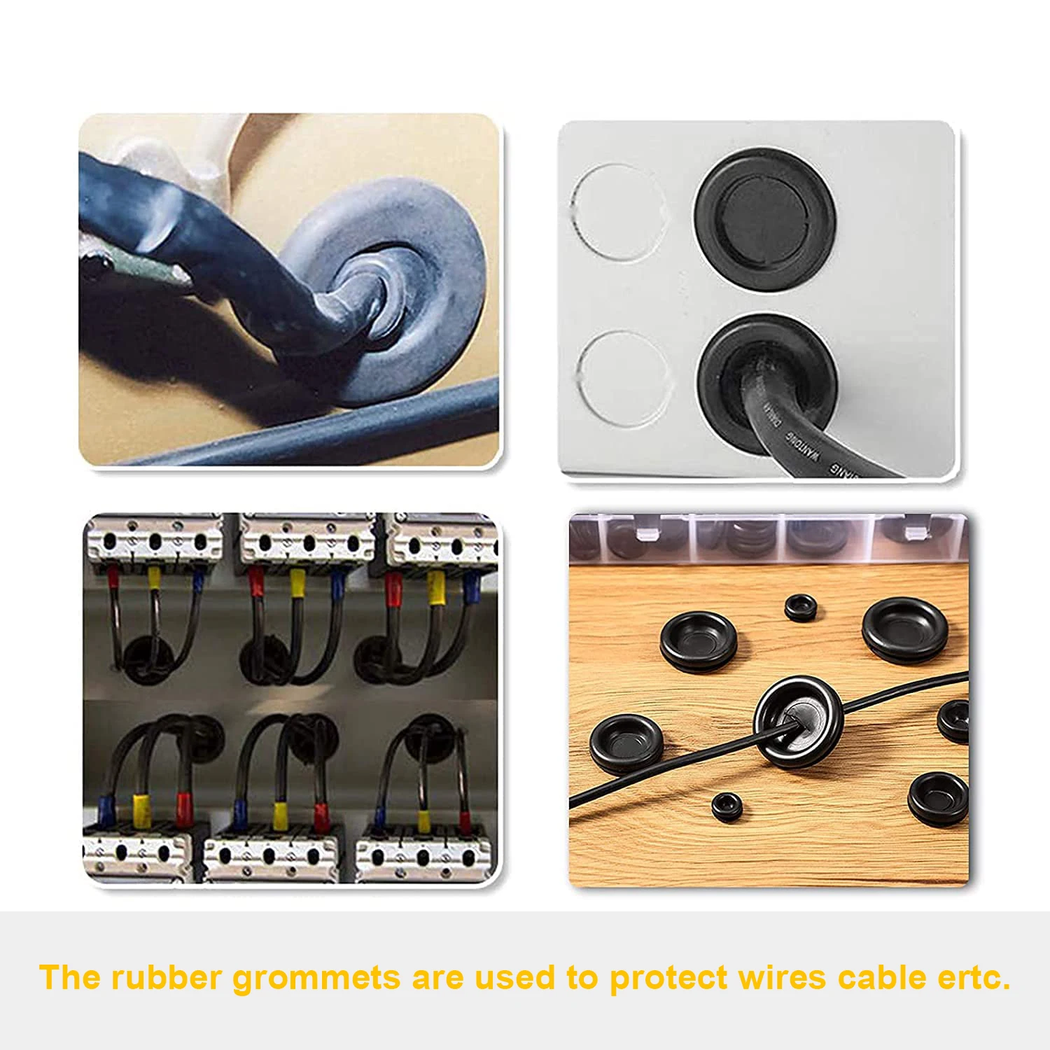 188 Pieces Closed Rubber Grommet Firewall Solid Closed Hole Plug Assortment Kit for Wire Electrical Appliance Plumbing image 6