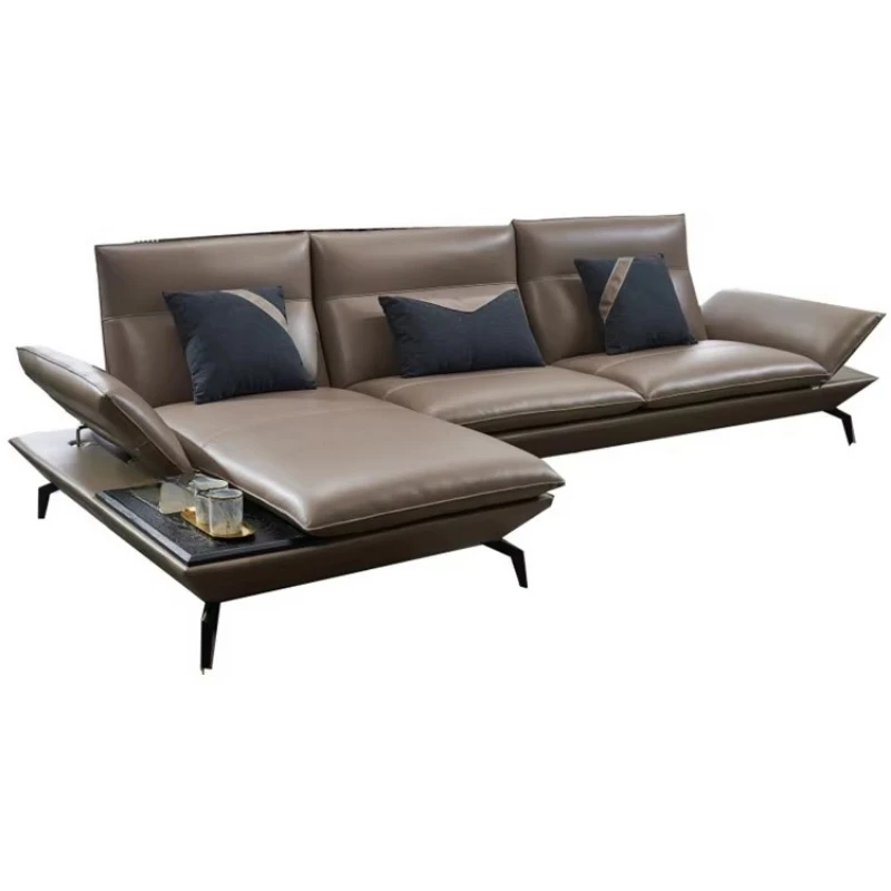 Leather sofa high quality living room modern interior sofa living room set