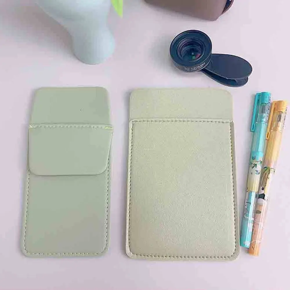 1Pc Double-Layer Leak-Proof Pen Pouch PU Leather Pocket Protector Large Capacity Pencil Case Portable Pen Holder Useful Pen Bag